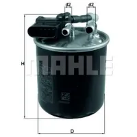 Filtru combustibil Mahle KL 913 10 mm photo 5
