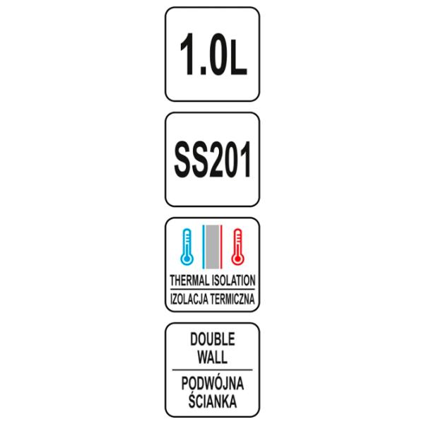 Термальный горшок Yato Classic YG-07025 Нержавеющая сталь 1л photo 5