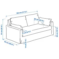 Canapea Ikea Hyltarp/Kilanda (5786819) Bumbac / Light Blue photo 5