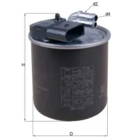 Filtru combustibil Mahle KL 914 10 mm photo 6