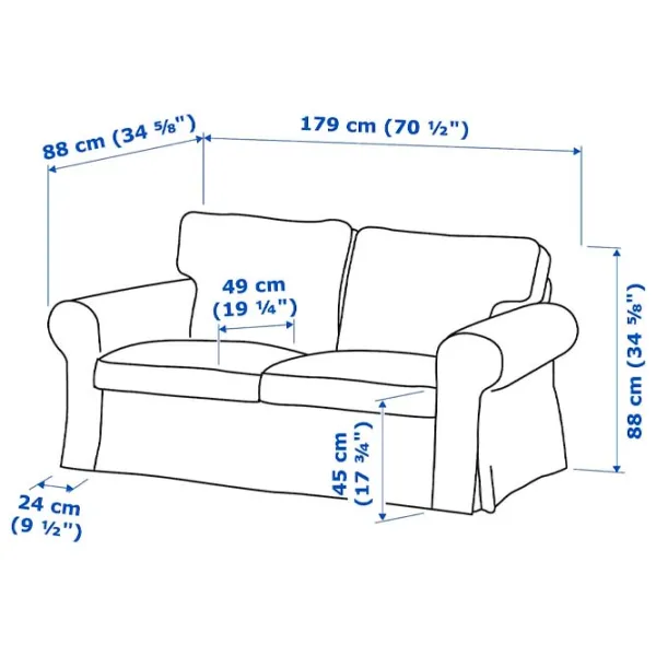 Canapea Ikea Ektorp/Kilanda (5786815) Bumbac / Beige photo 6