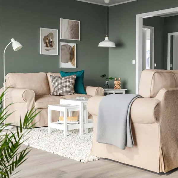 Canapea Ikea Ektorp/Kilanda (5786527) Bumbac / Light-Beige photo 2