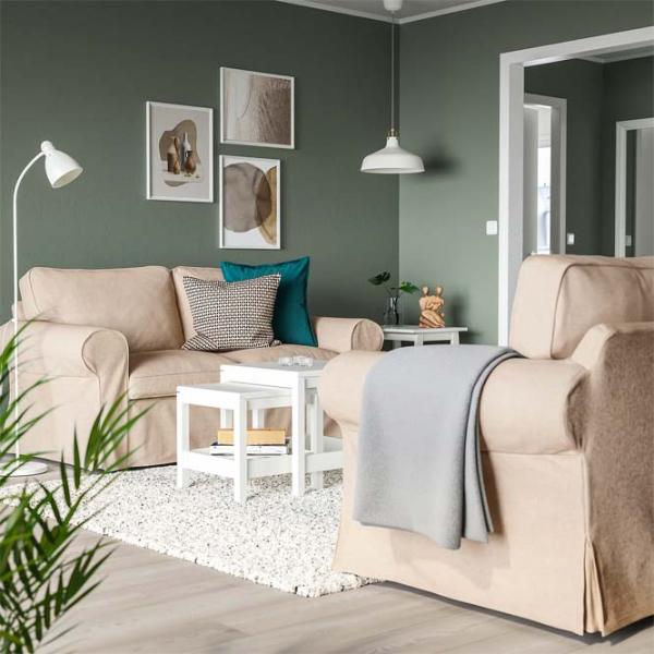 Canapea Ikea Ektorp/Kilanda (5786527) Bumbac / Light-Beige photo 2