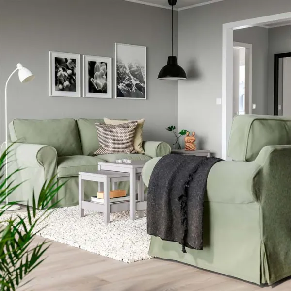 Диван Ikea Ektorp/Hakebo (5786605) Хлопок / Gray Green photo 2