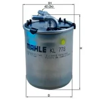 Filtru combustibil Mahle KL 778 80 mm photo 5