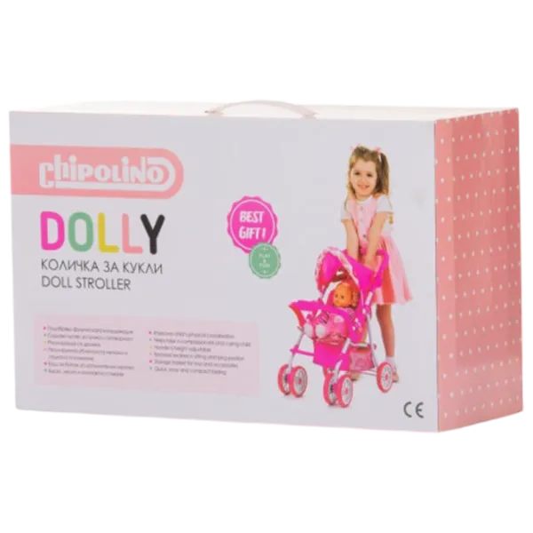 Cărucior pentru păpuși Chipolino Dolly Unicorns KZKDL02403UN Pentru plimbare / 3+ photo 5