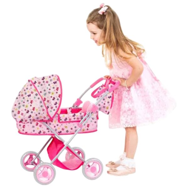Коляска для кукол Chipolino Dora Butterflies KZKDR02401BU Прогулочная / 3+ photo 5