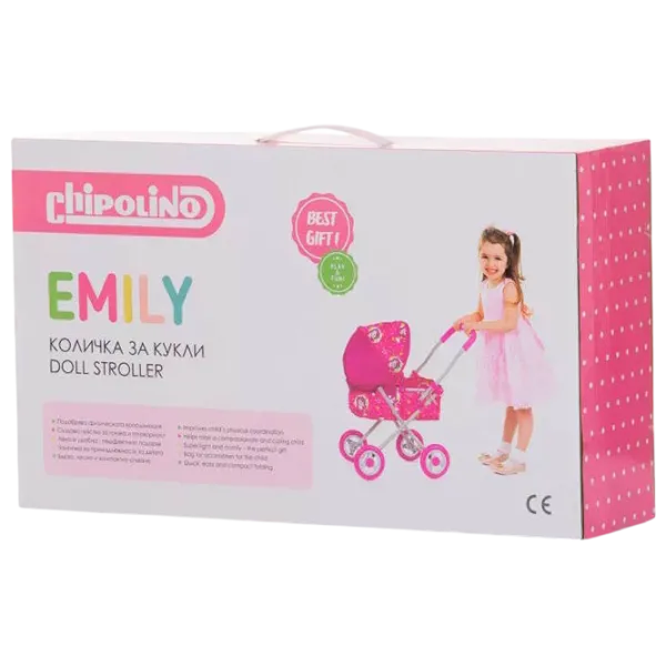 Cărucior pentru păpuși Chipolino Emily Unicorns KZKEL02403UN Pentru plimbare / 3+ photo 5