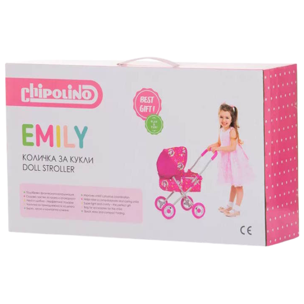 Cărucior pentru păpuși Chipolino Emily Unicorns KZKEL02403UN Pentru plimbare / 3+ photo 5