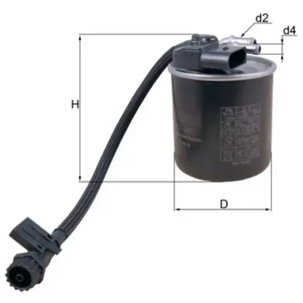 Filtru combustibil Mahle KL 947 10 mm photo 5