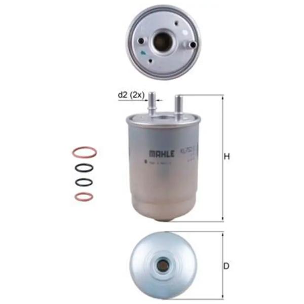 Filtru combustibil Mahle KL 752/2D 94 mm photo 5
