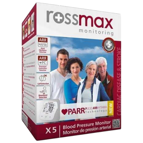 Tensiometru Rossmax X5 PARR Tehnology + Adapter 40 - 200 bătăi/min photo 5