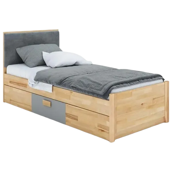 Кровать Relaxe Rainbow 90 x 200 см / Бук / Тёмно-серый photo 1