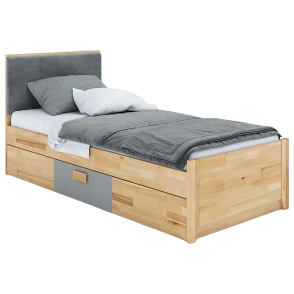 Кровать Relaxe Rainbow 90 x 200 см / Бук / Тёмно-серый photo 1