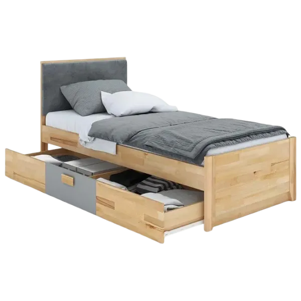 Кровать Relaxe Rainbow 90 x 200 см / Бук / Тёмно-серый photo 2