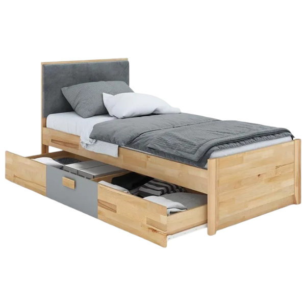 Кровать Relaxe Rainbow 90 x 200 см / Бук / Тёмно-серый photo 2