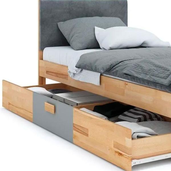 Кровать Relaxe Rainbow 90 x 200 см / Бук / Тёмно-серый photo 4