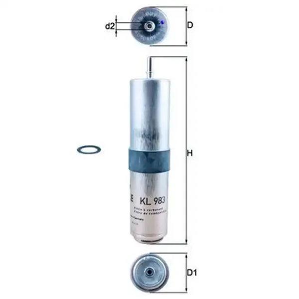 Топливный фильтр Mahle KL 983D 54 мм photo 4