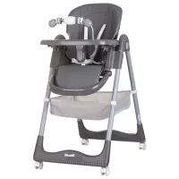 Стульчик для кормления Chipolino STHFS02401AS (3800931061029) / 6 месяцев / Серый 