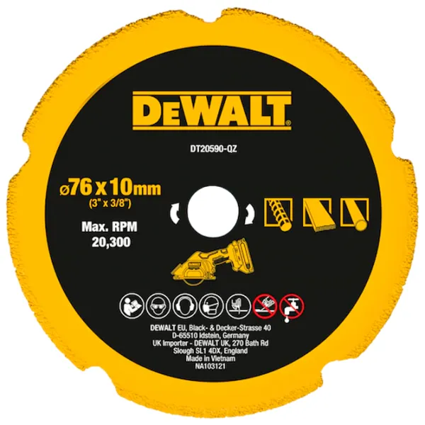 Циркулярный диск Dewalt DT20590-QZ  photo 1 Циркулярный диск Dewalt DT20590-QZ  photo 1