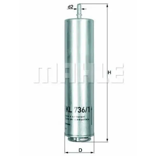 Топливный фильтр Mahle KL 736/1D 54 мм photo 5 Топливный фильтр Mahle KL 736/1D 54 мм photo 5