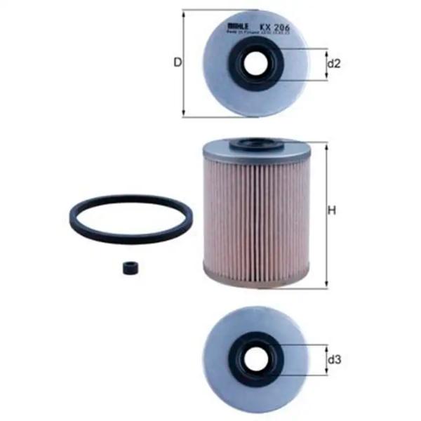 Топливный фильтр Mahle KX 206D 71 мм photo 5
