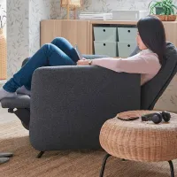 Fotoliu extensibil Ikea Ekolsund/Gunnared Black Gray photo 3