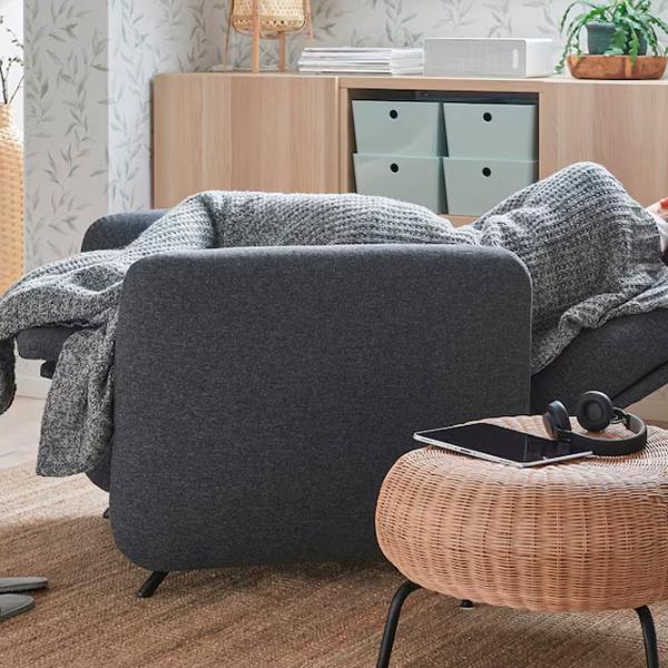 Fotoliu extensibil Ikea Ekolsund/Gunnared Black Gray photo 4