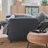 Fotoliu extensibil Ikea Ekolsund/Gunnared Black Gray photo 4
