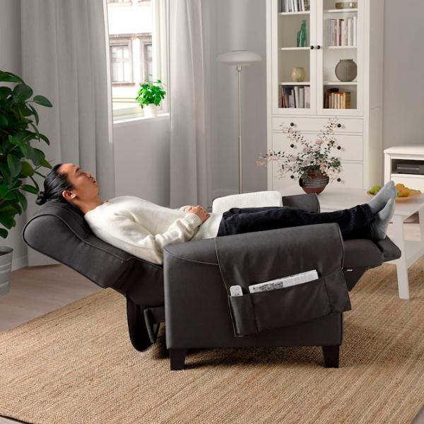 Раскладной кресло Ikea Muren/Remmarn Черный Тёмно-серый photo 3