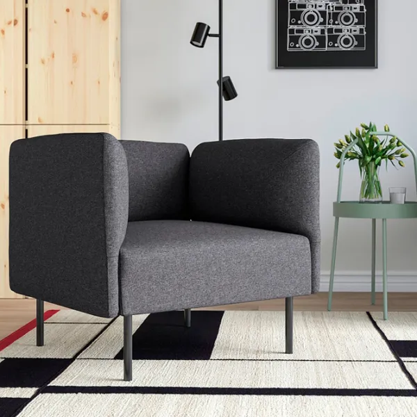 Fotoliu Ikea Lillehem/Gunnared Black Gray photo 2
