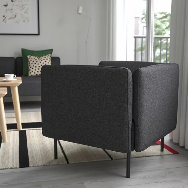 Fotoliu Ikea Lillehem/Gunnared Black Gray photo 5