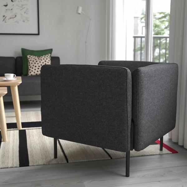 Fotoliu Ikea Lillehem/Gunnared Black Gray photo 5