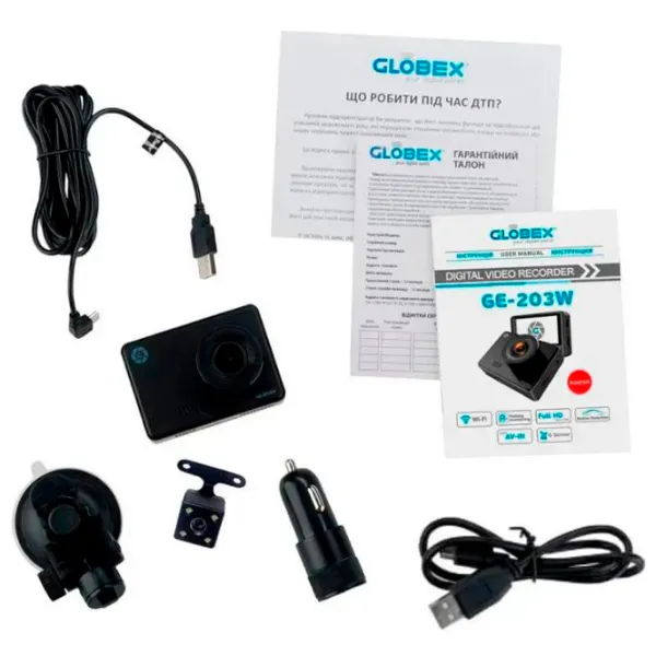 Видеорегистратор Globex GE-203W + BRC-890 CMOS/ Черный photo 9