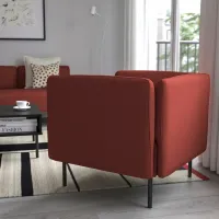 Кресло Ikea Lillehem/Gunnared Черный Красный photo 4