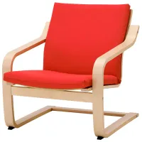 Fotoliu Ikea Poang/Vissle Beige Red