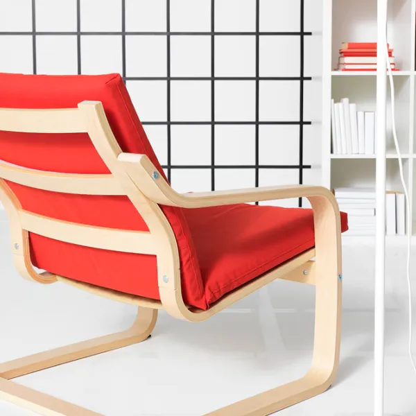 Fotoliu Ikea Poang/Vissle Beige Red photo 2 Fotoliu Ikea Poang/Vissle Beige Red photo 2