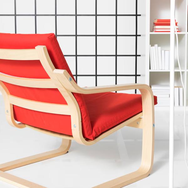 Fotoliu Ikea Poang/Vissle Beige Red photo 2 Fotoliu Ikea Poang/Vissle Beige Red photo 2