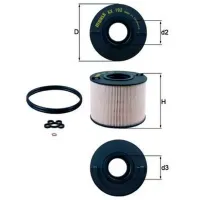 Filtru combustibil Mahle KX 192D 102 mm photo 4