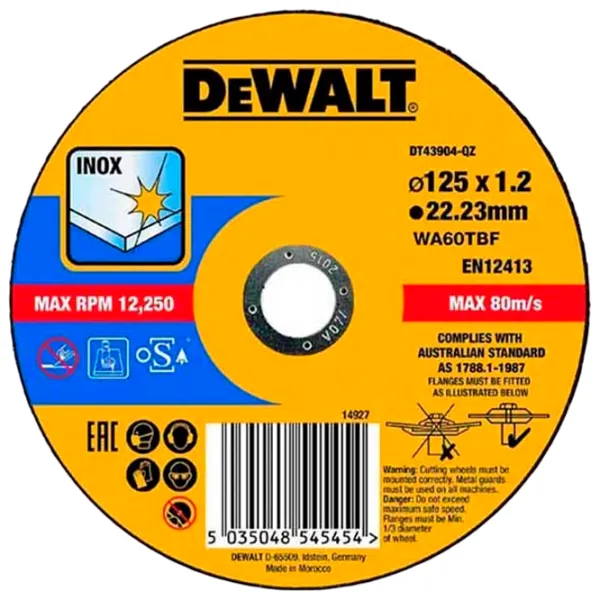 Круг отрезной Dewalt DT43904  photo 1 Круг отрезной Dewalt DT43904  photo 1