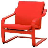 Fotoliu Ikea Poang/Vissle Red Red