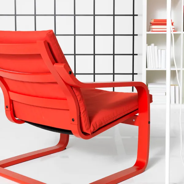 Fotoliu Ikea Poang/Vissle Red Red photo 2 Fotoliu Ikea Poang/Vissle Red Red photo 2