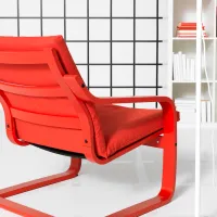 Fotoliu Ikea Poang/Vissle Red Red photo 2