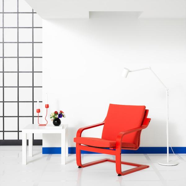 Fotoliu Ikea Poang/Vissle Red Red photo 3 Fotoliu Ikea Poang/Vissle Red Red photo 3