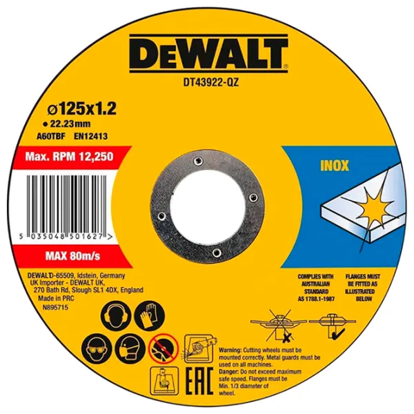 Круг отрезной Dewalt DT43972-QZ  photo 1 Круг отрезной Dewalt DT43972-QZ  photo 1