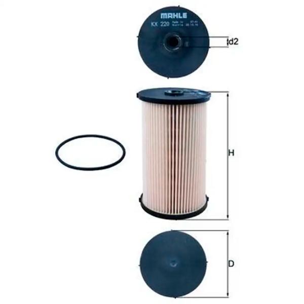 Filtru combustibil Mahle KX 220D 78.5 mm photo 5