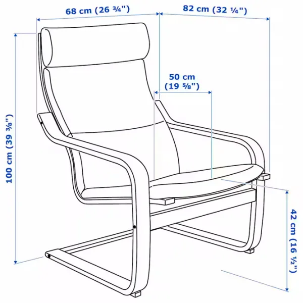 Кресло Ikea Poang Beige Желтый photo 2 Кресло Ikea Poang Beige Желтый photo 2