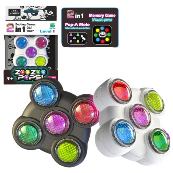 Joc de masă Insportline Pop a Mole & Memory Challenge 3+/ Pentru viteză și reacție photo 1