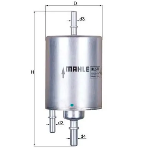 Топливный фильтр Mahle KL 571 74 мм photo 4