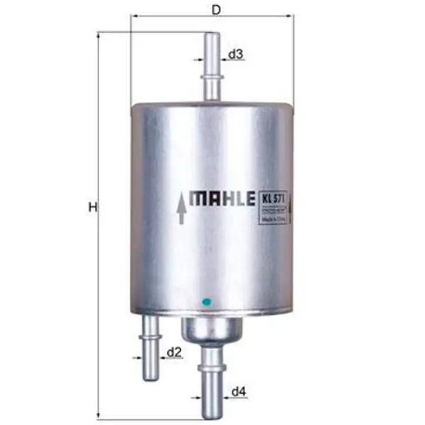 Топливный фильтр Mahle KL 571 74 мм photo 4